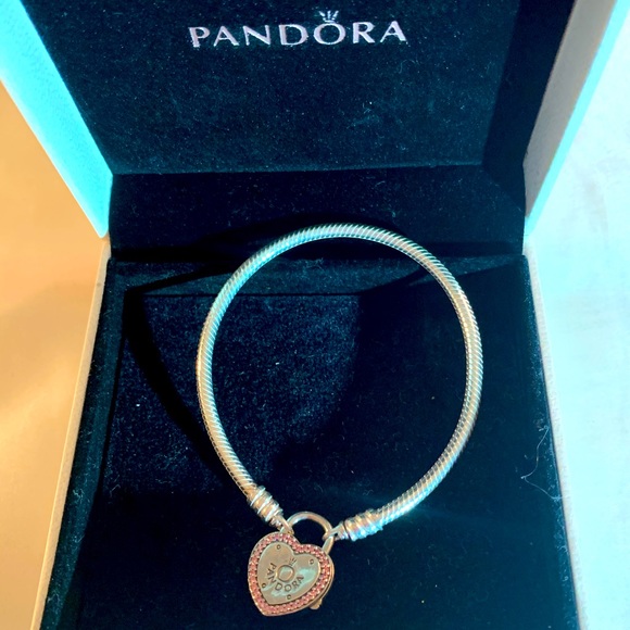 Pandora Jewelry - Pandora silver bracelet heart charm
